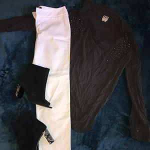 Forever 21 casual white trousers